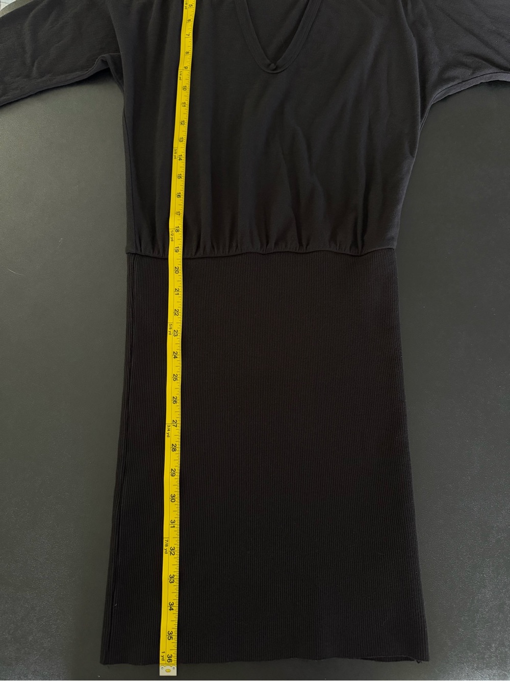 James Perse Black Mixed Media Blouson Dress WVD6472 Size 0 - Picture 5 of 7